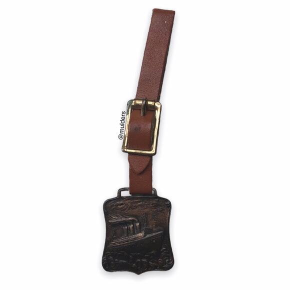 Vintage Steamboat Nautical Leather Strap Watch FOB - Picture 1 of 8